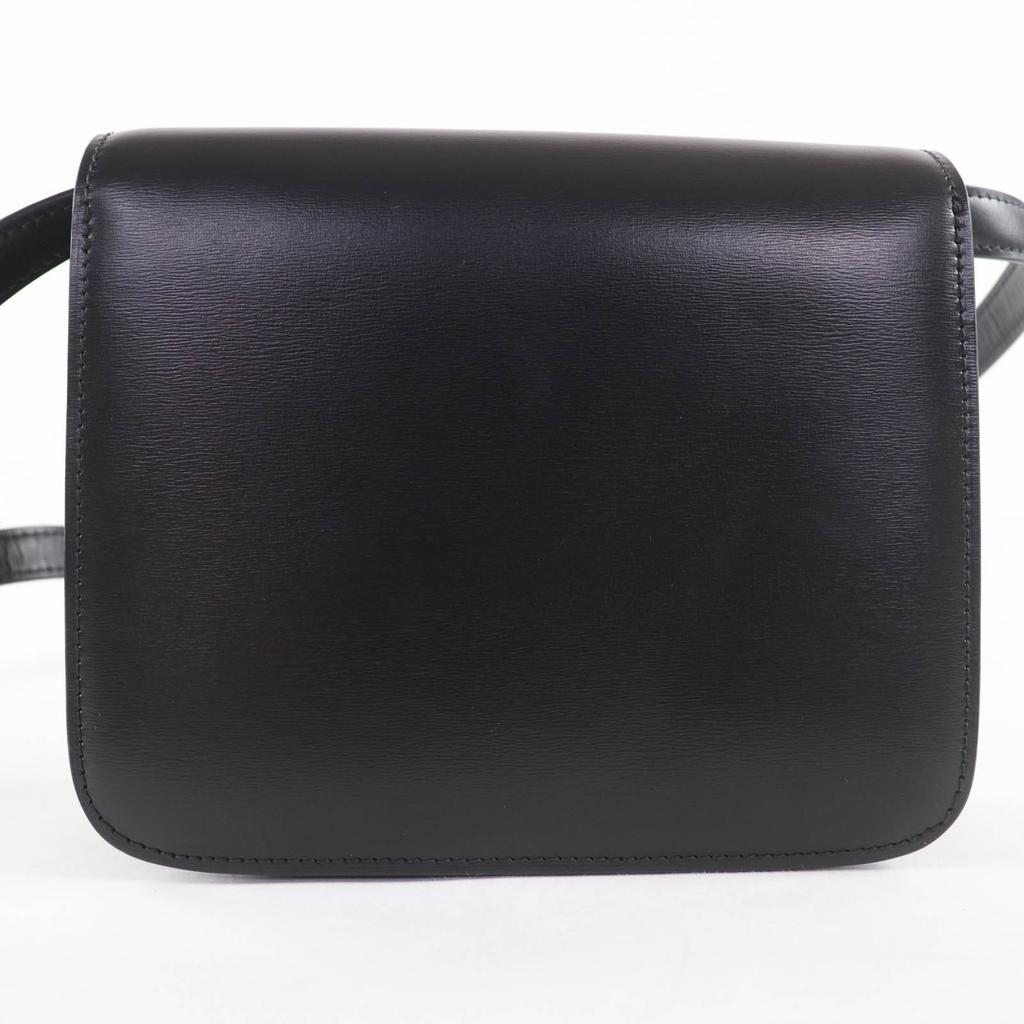 Great CELINE Shoulder Bag Classic Box Teen Black Leather Women Used