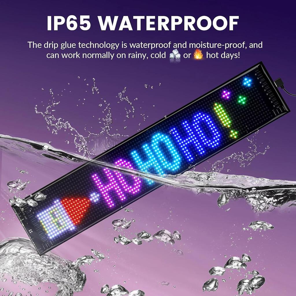 Demon Eyes Car LED Logo APP LED Matrix Pixel Panel Night Light DIY Programmable Flexible LED Display for Car Truck Accessorie