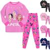 Children's Fashion Suit Skirt Round Neck Long Sleeve Top Pants