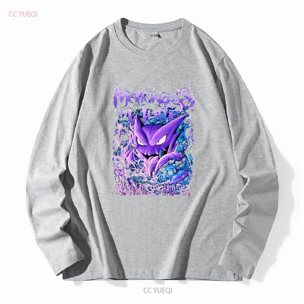 Motionless In White Dieser Ort ist verflucht T-Shirt PP779 Langarm Vintage Gewaschenes Oberteil für den Alltag Designerkleidung