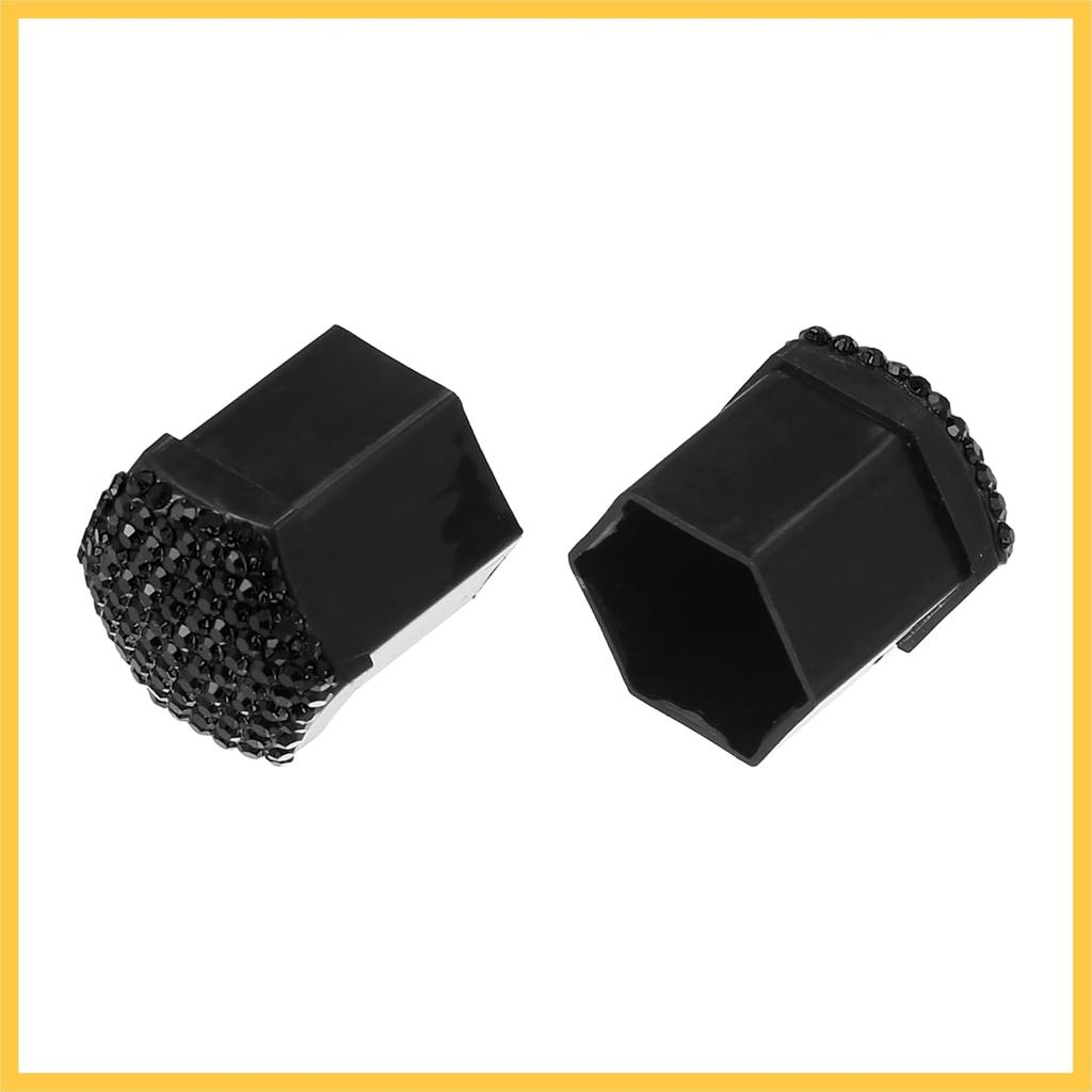 20pcs Wheel Lug Nut Cap Covers 21mm Bling Faux Crystal Wheel Bolt Cap Cover Universal Wheel Lug Nut Cap Hex Protector Black Auto Replacement Parts