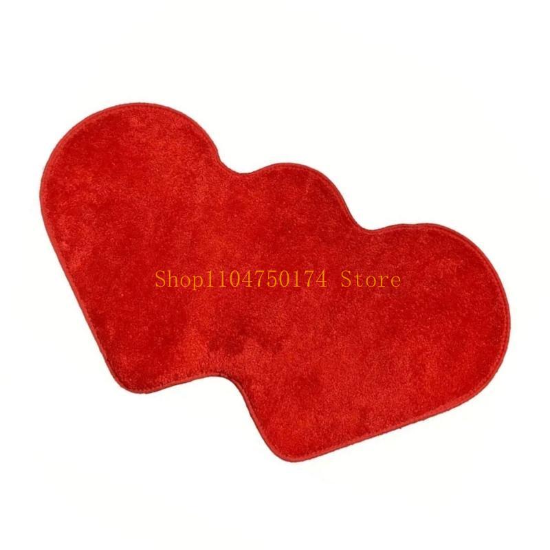 Heart Shaped Rug Lip Decorative Floor Mat Shower Mat Nonslip Washable Doormat top sale
