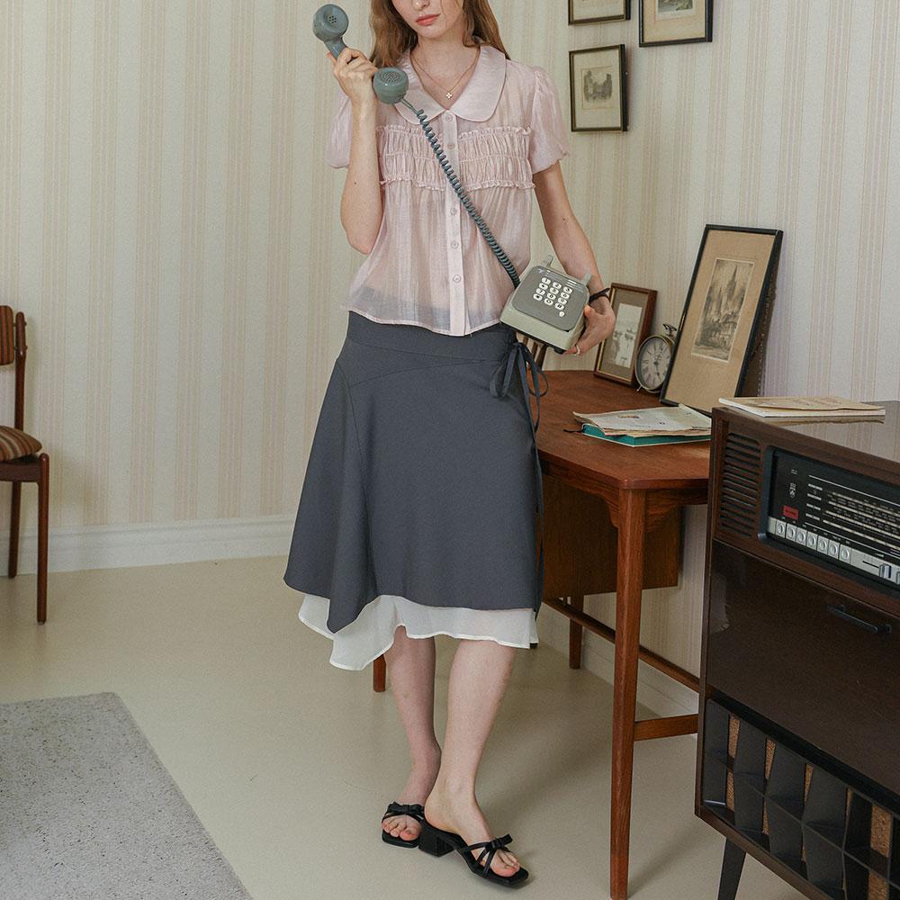Deondeulob Dd_Asymmetry Layered Midi Skirt_2Color