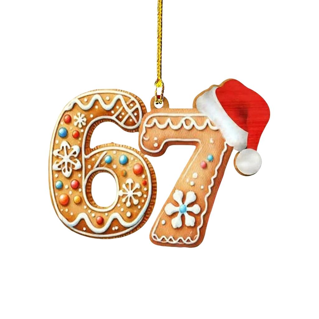 Acrylic Christmas Ornaments, Fun Number Tidbit Ornaments, Pendants