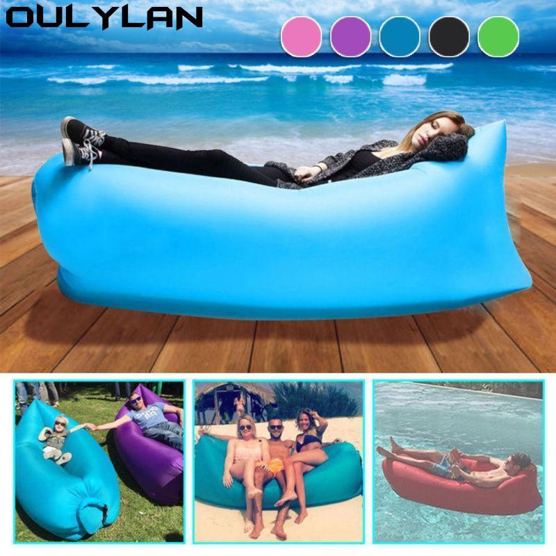 

Oulylan Открытый надувной диван Кемпинг Коврик Матрас Сверхлегкий на воздушной подушке Пляжный коврик Складная кровать Водонепроницаемый