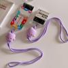 Japanese Korean Cartoon Monster Lanyard Case for Samsung Z Flip 3/4/5