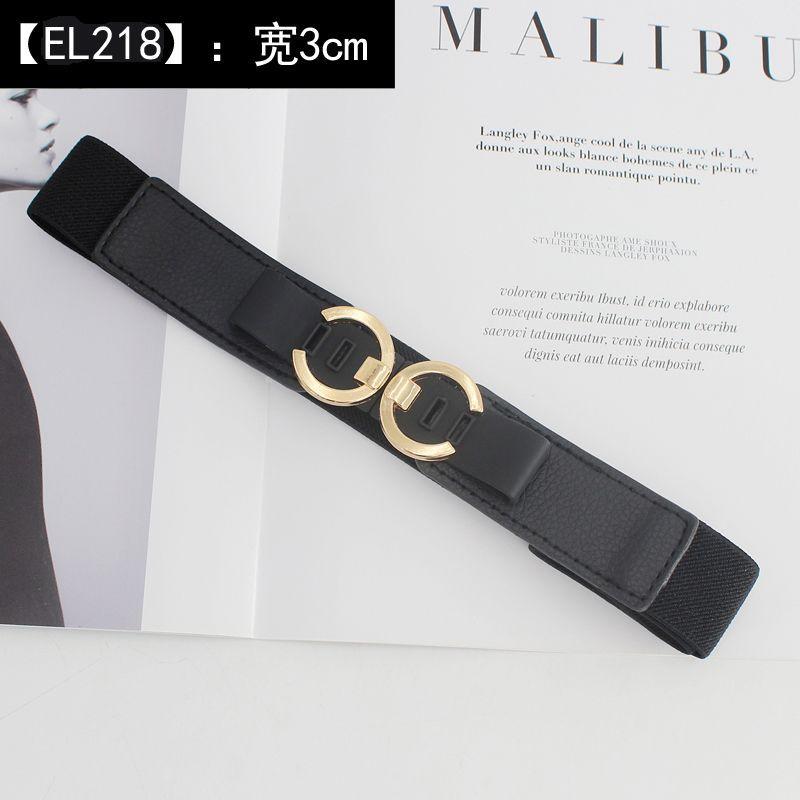 Elastic Black Modern Waist Belt For Women With Adjustable Features Complementing Skirts And Dresses Effortlessly