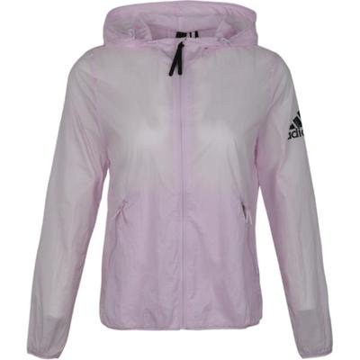 Wb Langer Gewebter Kapuzen-Reißverschluss Einfarbig Langärmlige Jacke Damenjacke Lila FJ1111