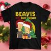 ACDC Con Gorros de Papá Noel Beavis Y Butthead Camiseta de Navidad CAMISETA Camiseta Negra Camiseta Unisex Camiseta Gráfica