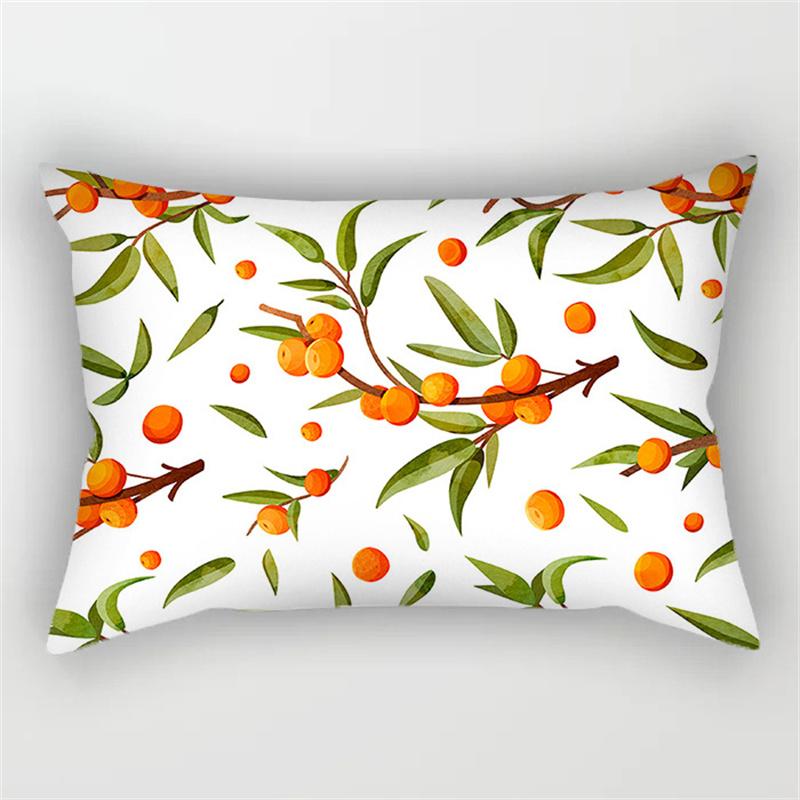 30x50cm Tropical Plant Polyester Pillow Cases Sofa Chair Living Room Home Decoration Green Leaves Plant Sunflower Pillowcase