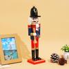 Traditional Holiday Nutcracker Decoration Wooden Nutcracker Christmas Ornament Hand-painted Wooden Nutcracker Soldier for Home