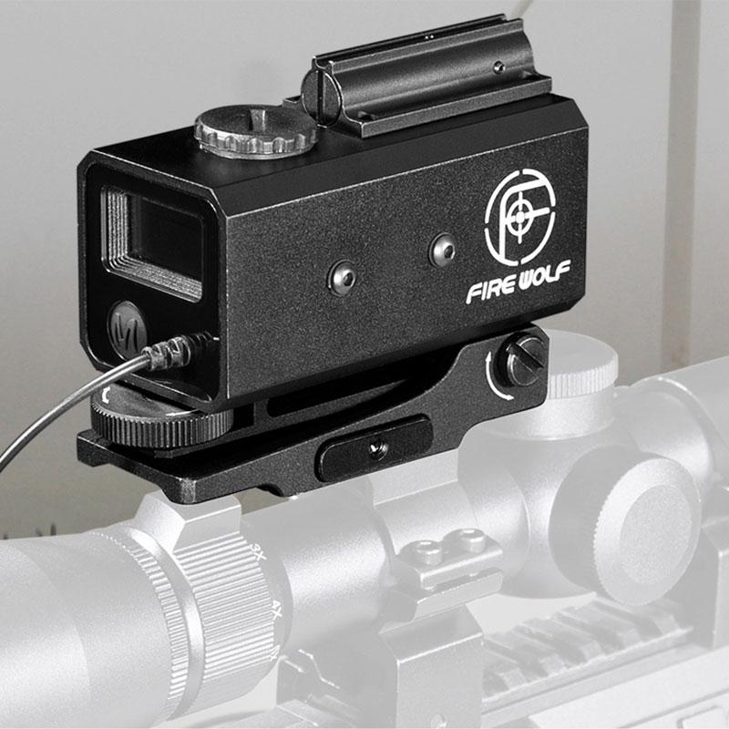 FIRE WOLF Mini Laser Infrared Scope Rangefinder For Hunting Shooting Distance Angular Velocity Meter Tactical Scope Installed