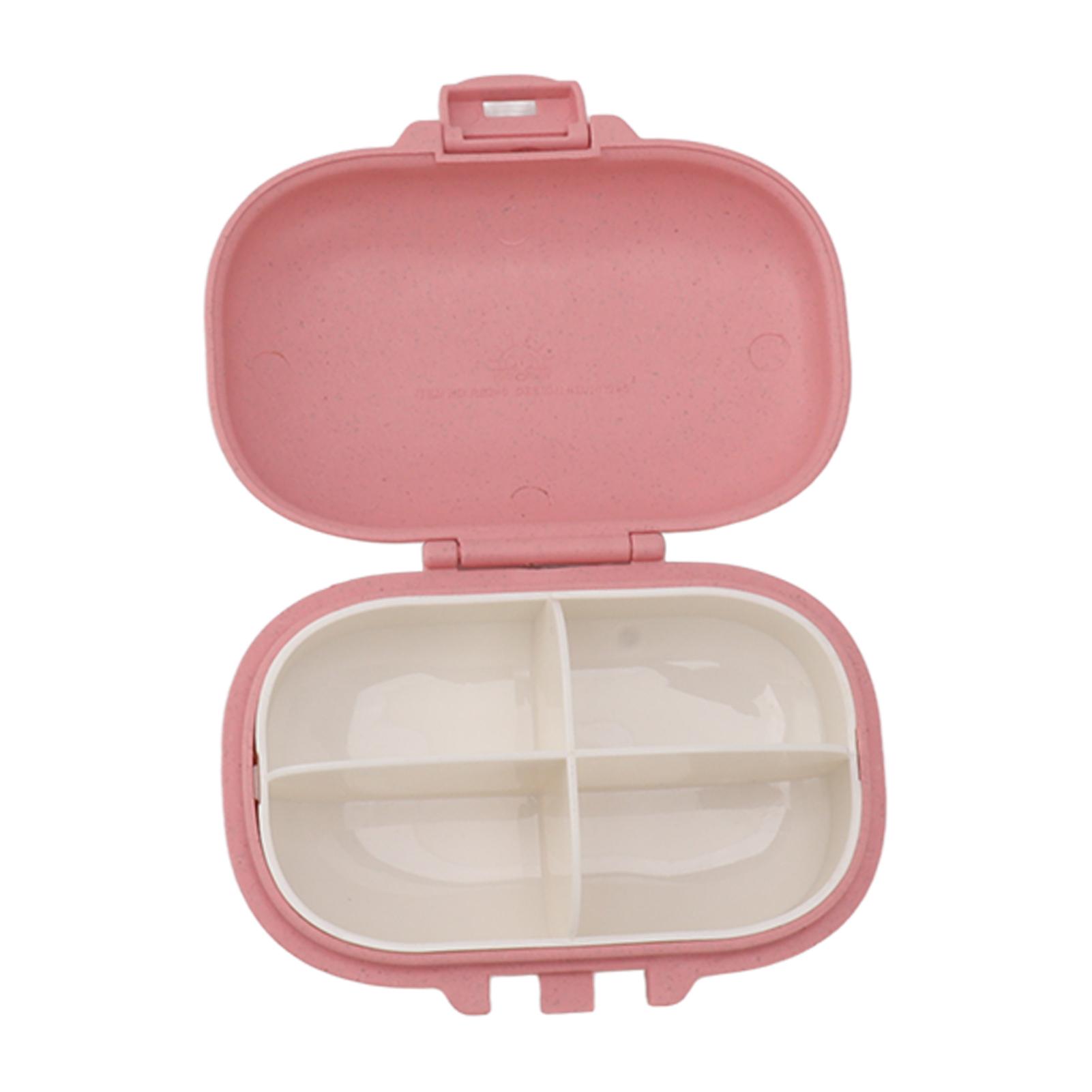 

Органайзер для лекарств Портативный Разделяющий Планировщик Лекарств Коробка Защелкивающаяся Конструкция Ежедневный Держатель для Лекарств розовый