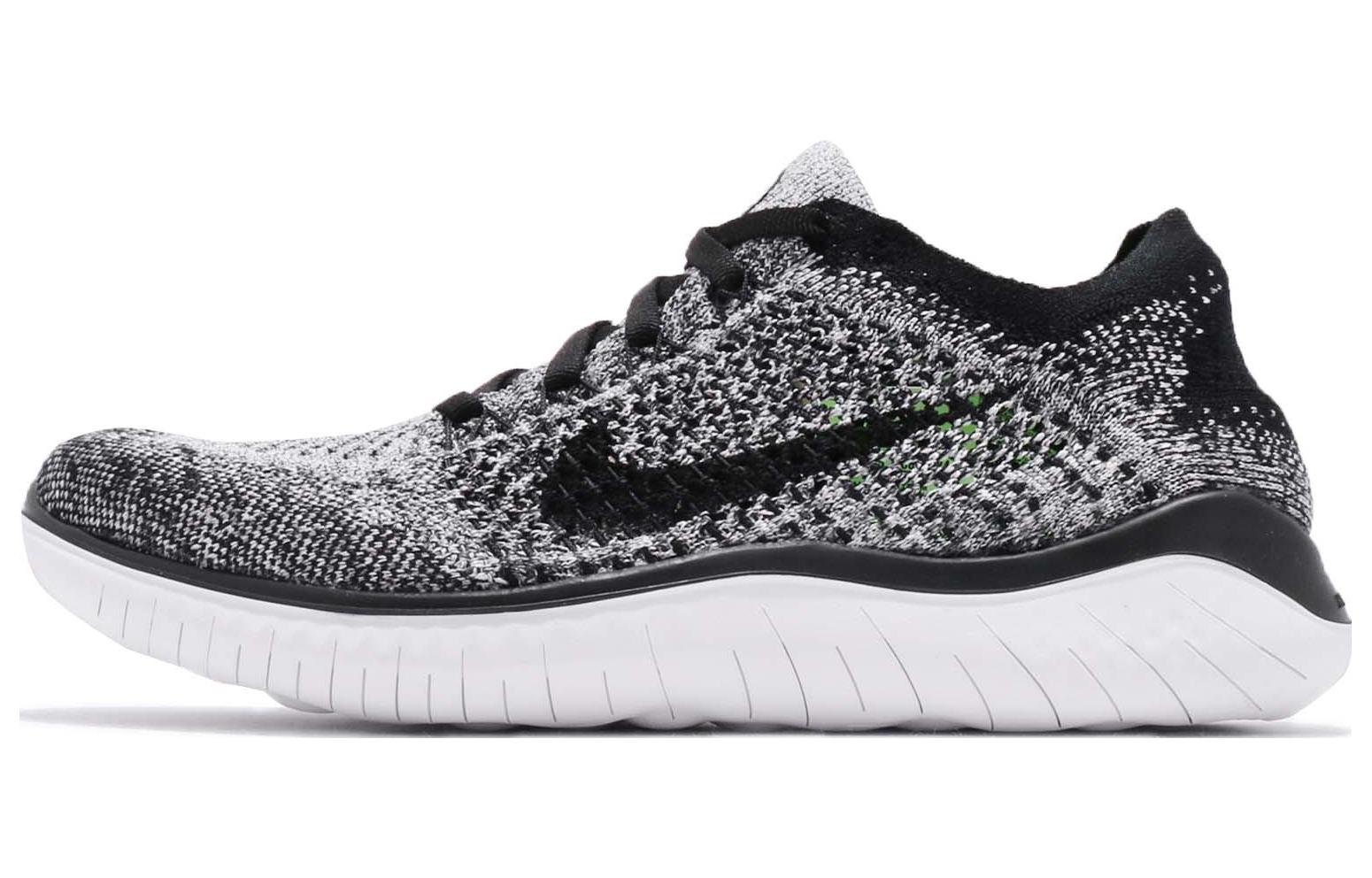 Nike Free Rn Flyknit 2018 Oreo Женские 942839-101 36.5