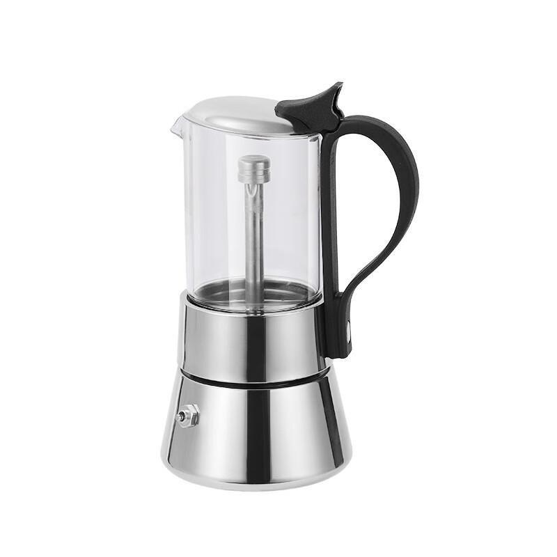 Shangqi Stainless Steel Moka Pot with Visible Glass