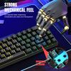 RGB Backlit 68-Key Wired Gaming Keyboard with Mechanical Feel & ABS Material