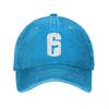Rainbows Six Sieged R6 Baseball Cap Sun  Outdoor Sport Sun-Proof Washed Hip Hop Hats FeUnisex Unisex Classic Print Baseball Caps