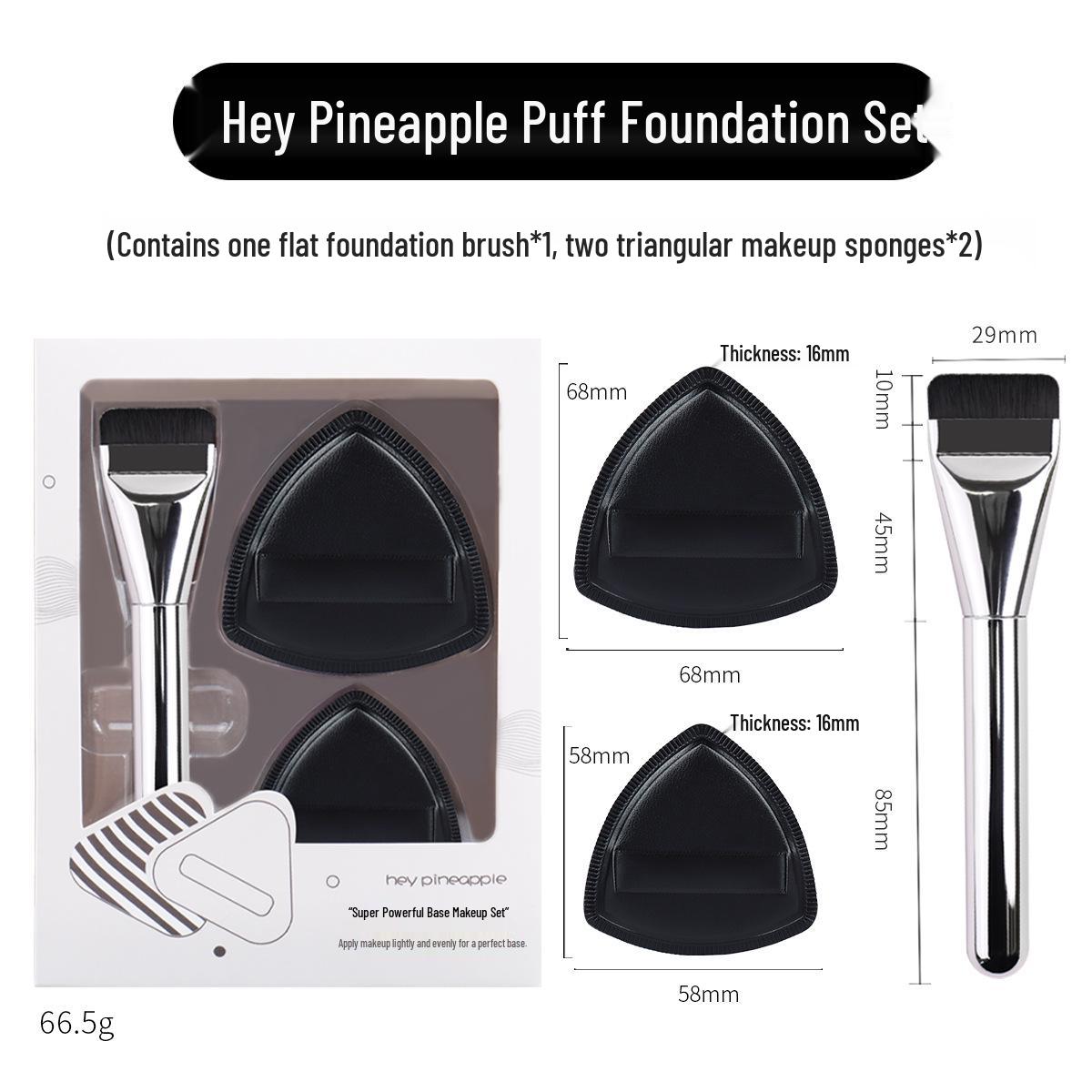 

Черный ананасовый спонж для тональной основы: Супермягкий спонж для макияжа двойного назначения для сухого и влажного использования