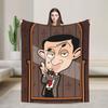 Mr. Beans  Teddy Bear  Blankets Fleece Spring/Autumn Cartoon Multifunction Soft Throw Blanket For Bedding Travel Bedding Throws