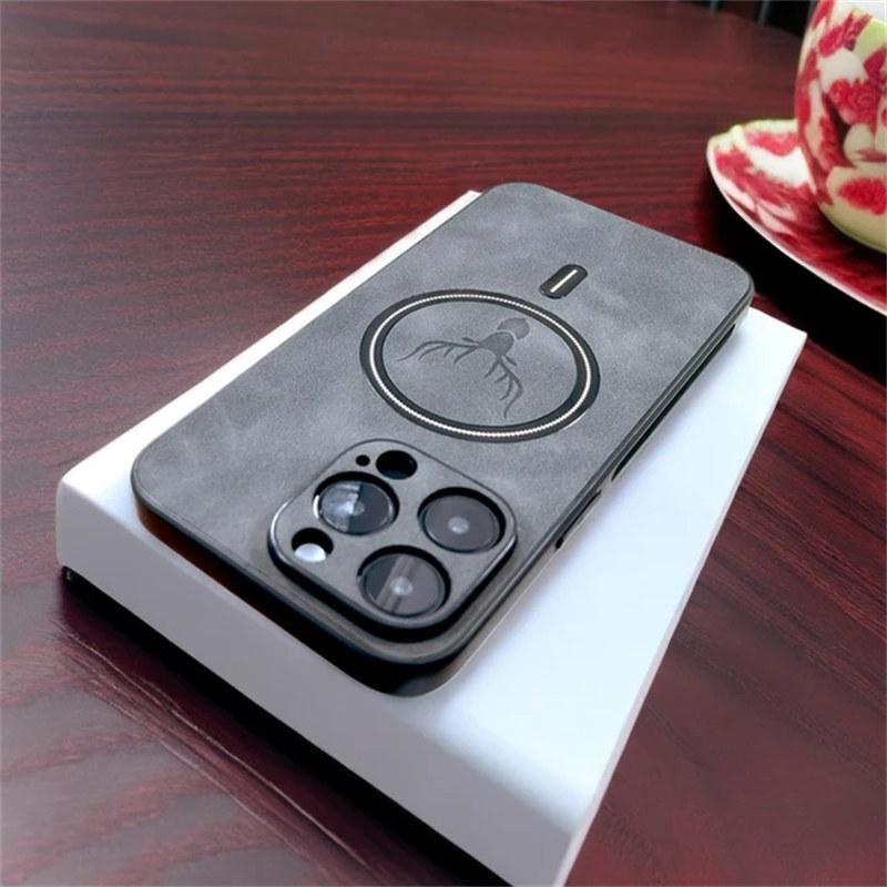 Luxusní PU kožené pouzdro pro iPhone 15 14 13 12 11 Pro Max 15Pro 14Pro 13Pro iPhone 15 iPhone 14 pro bezdrátové nabíjení MagSafe