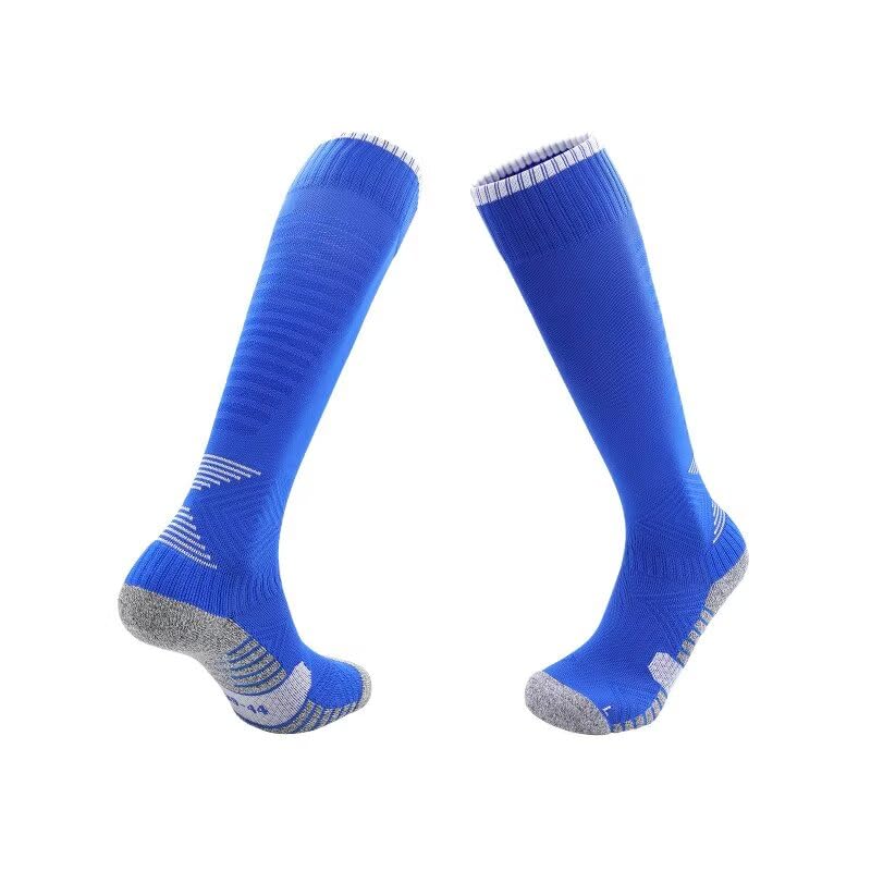 

[Lifemaster] socks soccer socks 2 pairs football men s adult junior child soccer stockings pile sole Antibacterial and deodorizing Sports socks (blue)