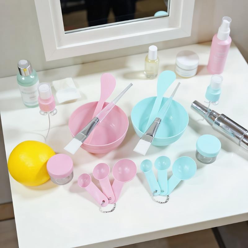 8pcs/set Facial Brush, Mask Bowl, and Mixing Spoon Set – DIY Beauty Tools for Skincare and Makeup