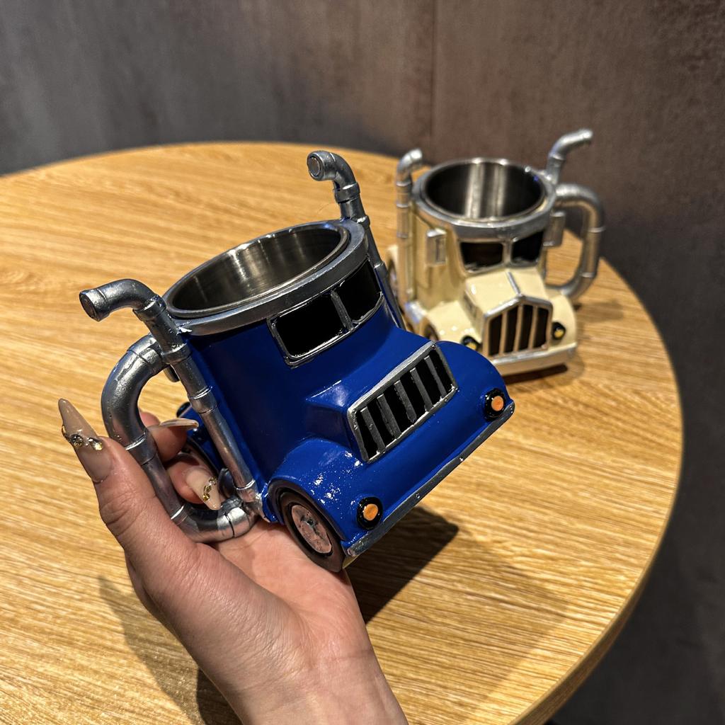 New Truck Coffee Cup Design Decoration Mug Home Courtyard Decoration Stainless Steel Core