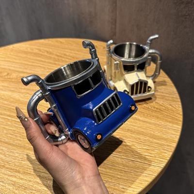 New Truck Coffee Cup Design Decoration Mug Home Courtyard Decoration Stainless Steel Core