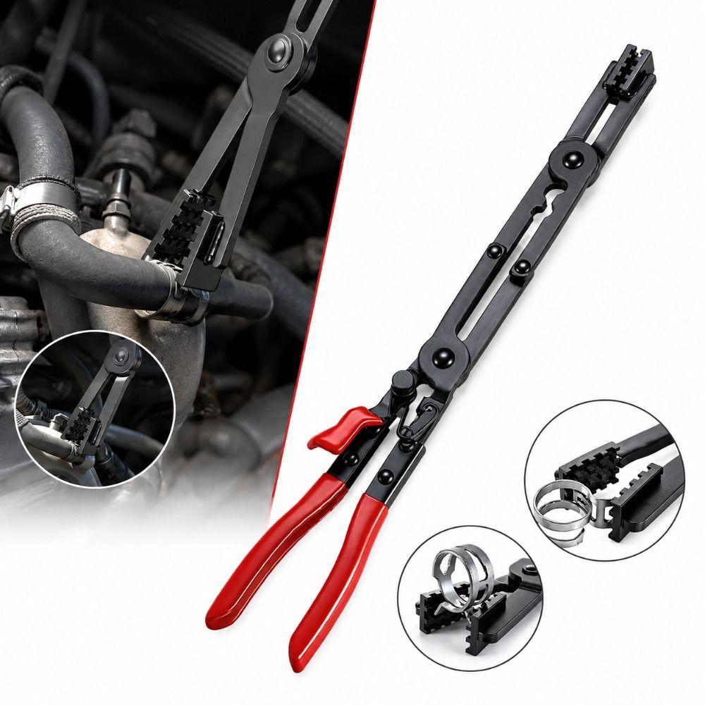 Long Reach Clamp Removal Tool Adjustable Fuel Line Pliers Hose Clamp Pliers Auto Repair