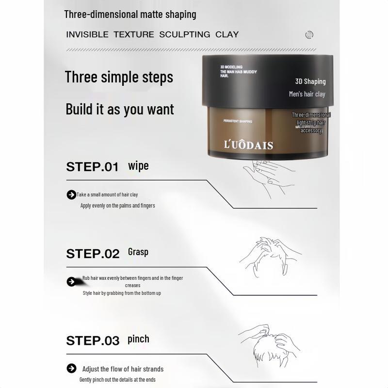 L'UODAIS Men's Matte Styling Hair Clay