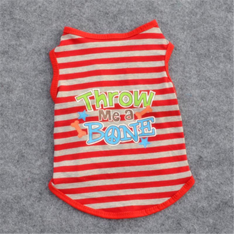 

Pet Spring and Summer Striped Vest, Elastic, Puppy Sweat Vest L