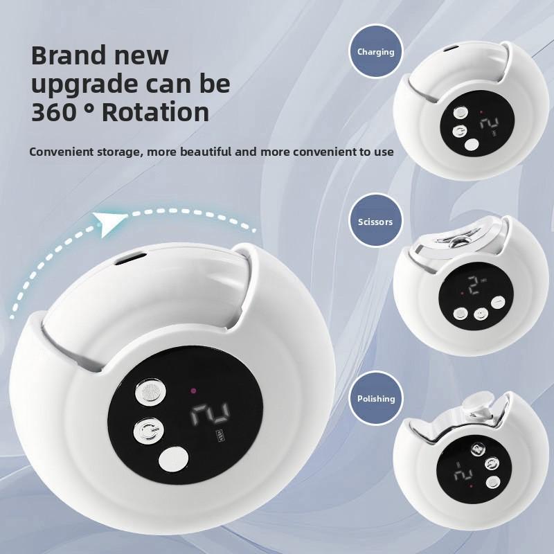 Portable Cutting And Grinding Electric Nail Clipper With Lighting Assistance