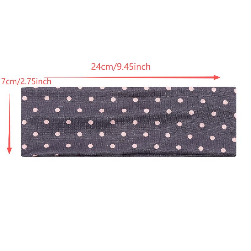 5/8Pcs Polka Dot Sports Elastic Headband Able Makeup Headband, Sports & Fitness Sweat-Absorbent Hairband