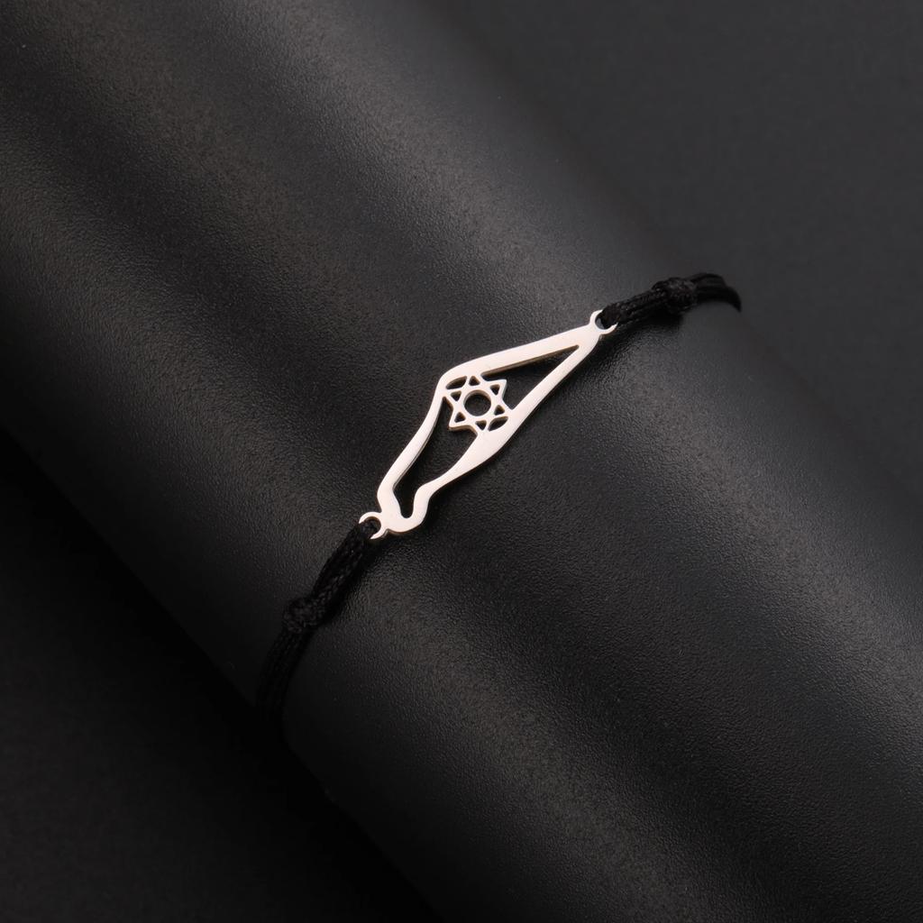 LIKGREAT Stainless Steel Star of David Symbol Bracelet for Men Women Charm Double Bracelets Jewelry Valentine's Day Gift 2025