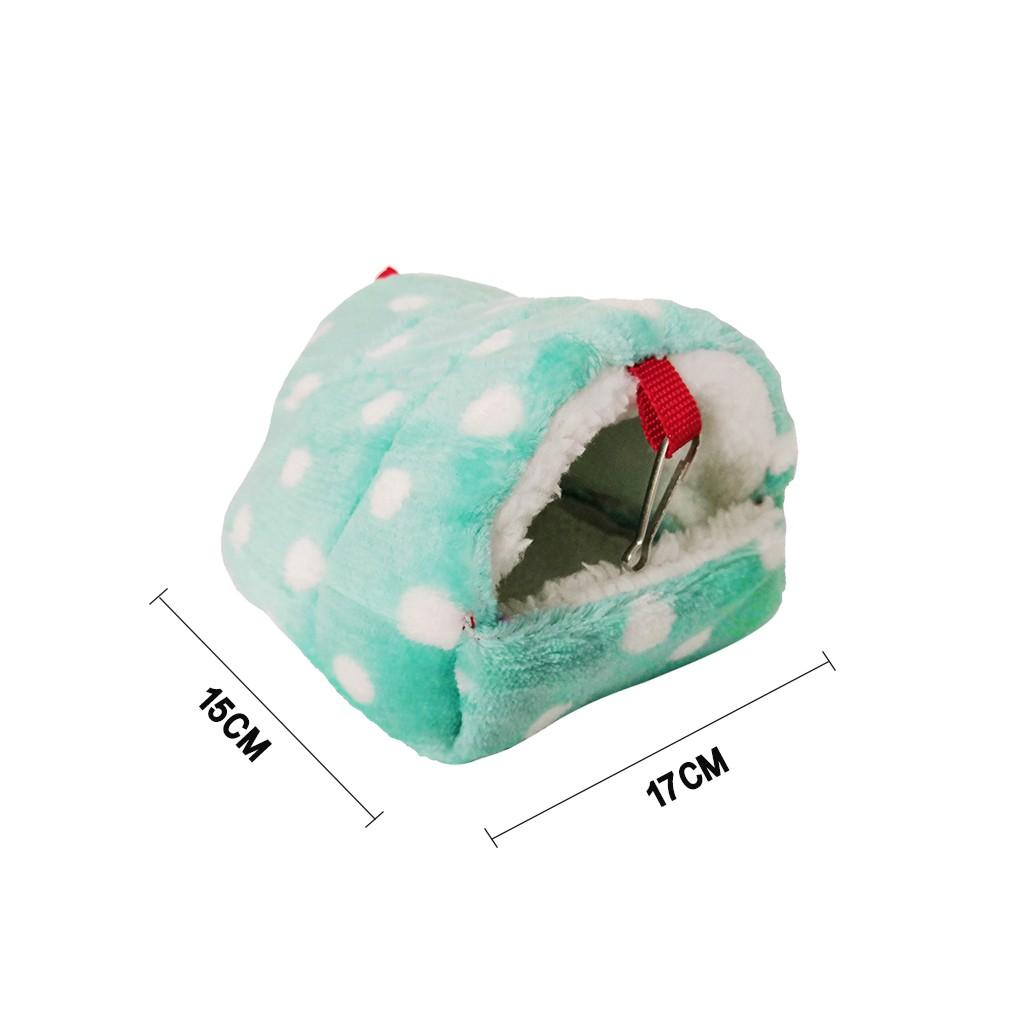 Small Animal Warm Shelter Soft Cotton Nest House for Hamsters Parrots Hedgehogs Hanging Bed Cozy Hideout with Clip for Cage