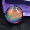 Lab-Created Opal Loose Gemstone 4.05 ct Multi-Color Round Cut Doublet for Jewelry Making and Crafts