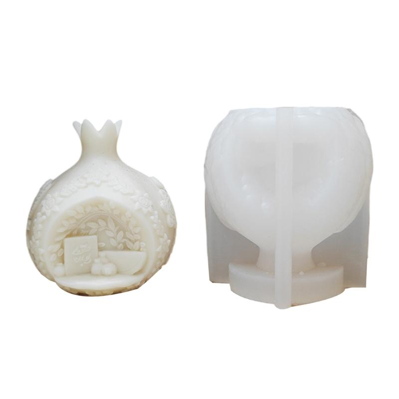 Pomegranate Silicone Candle Molds Silicone Soap Molds for Candle Soap Chocolate Molds for Candy Cake Fondant Baking