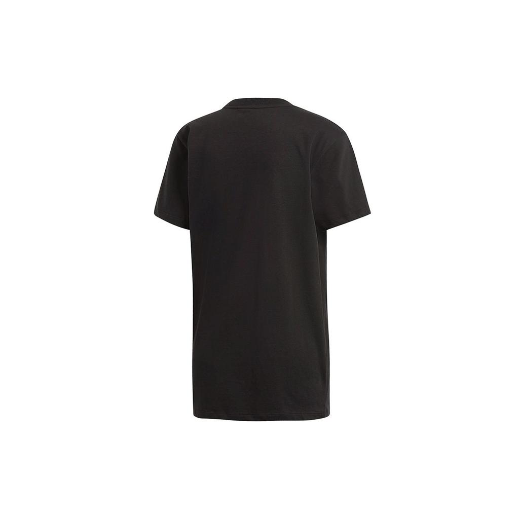 Adidas Originals Boyfriend Tee Logo Print Sports Round Neck Short Sleeve T-Shirt Women Tops Black DX2323