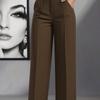 Women's High Waist Wide Leg Pants Tailored Flowy Trousers Casual Work Pants