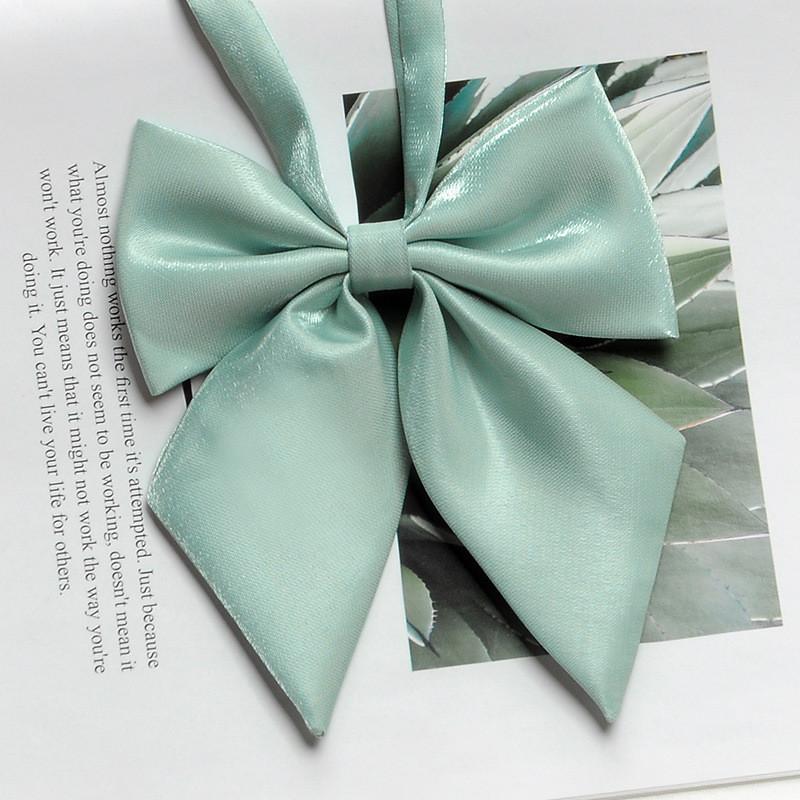 Pink Feather Jk Solid Color Collar Bow Tie For Japanese School Uniforms Women