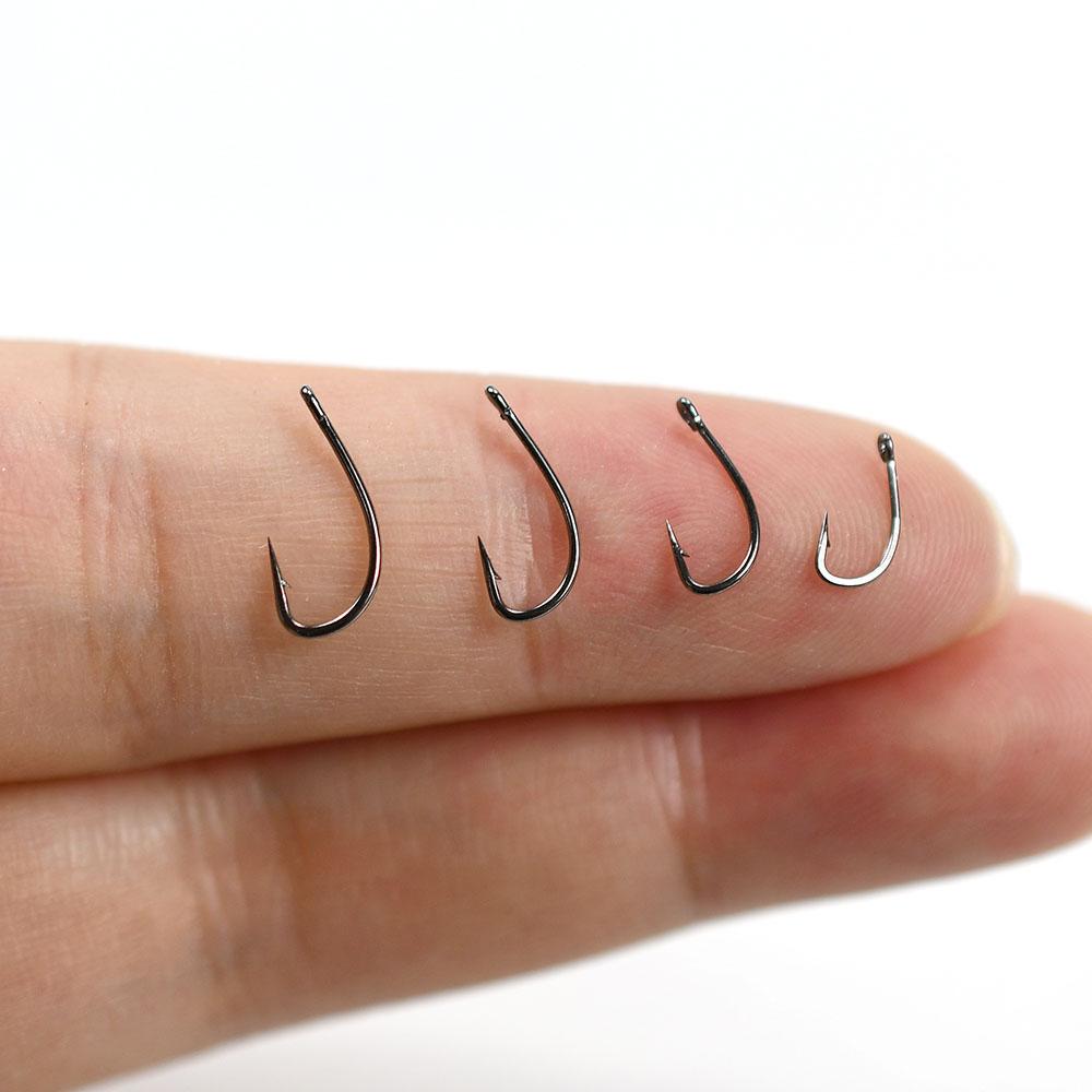 100Pcs Carp Fishing High Carbon Steel Barbed Curved Nymphs Scuds Pupa Fly Tying Hook For Tying Trout Bass Perch Fishing Lure