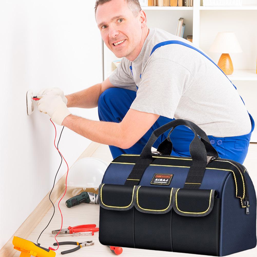 13/16/18 Zoll Elektriker Werkzeugset für Elektriker Spezifische Wartung Tragbare Verdickte Canvas Multi-Taschen Organizer Tasche