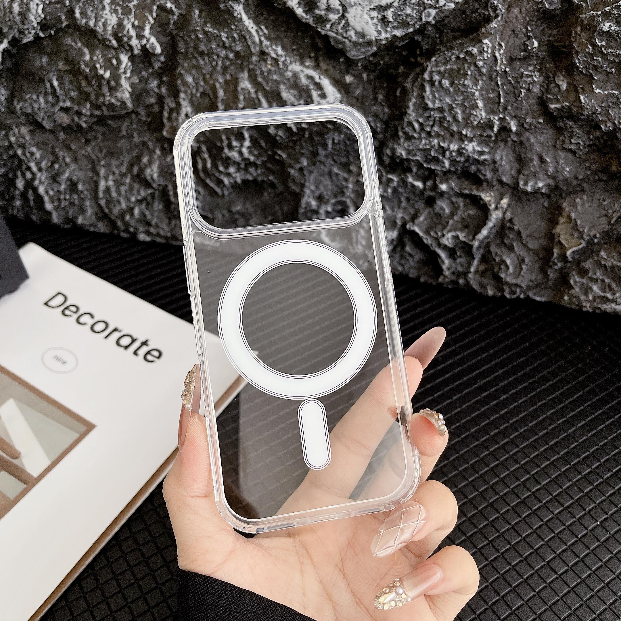 

Transparent Magnetic Phone Case for For Iphone 17 16 15 14 Plus 13 12 mini 11 Pro XS Max XR for Magsafe Acrylic Clear Cover iPhone 12 mini