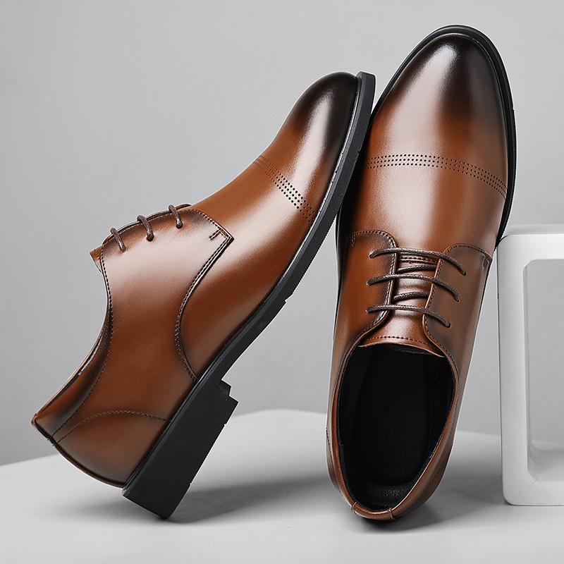 Classic Men's Leather Oxford Shoes Fashion Men Business Dress Shoes British Casual Social Shoe Simple Male Formal Dress Footwear