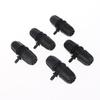 Black 5PCS PE Pipe Connector 1/2 Inch 3 4 6 Way Fittings Leakproof Durable for Drip Irrigation Garden Watering System