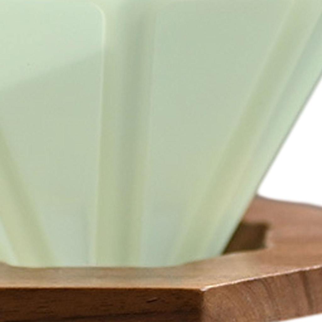 Drip Coffee Maker Dripper Coffee Cup with Walnut Wood Holder Coffee Cup Coffee Filter Cup