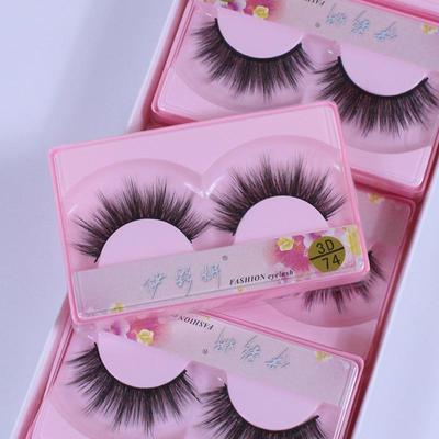 3D-Mehrschicht-Kunstwimpern mit weichem Baumwollstiel für Bühnen-Make-up