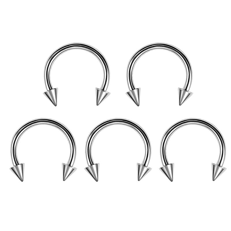 36PC Stainless Steel Horseshoe Septum Piercing Lot Horseshoe Nose Piercing Ring Bulk Fake Nose Ring Horseshoe Earring Cartilage