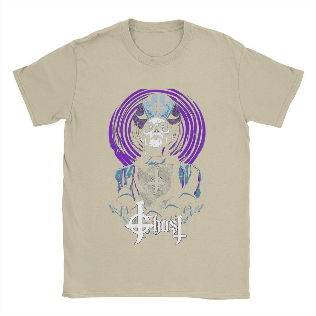 Lustiger Ghost B.C.. Band-T-Shirts für Herren Rundhals Baumwoll-T-Shirts Kurzarm-Tees Geschenk Kleidung