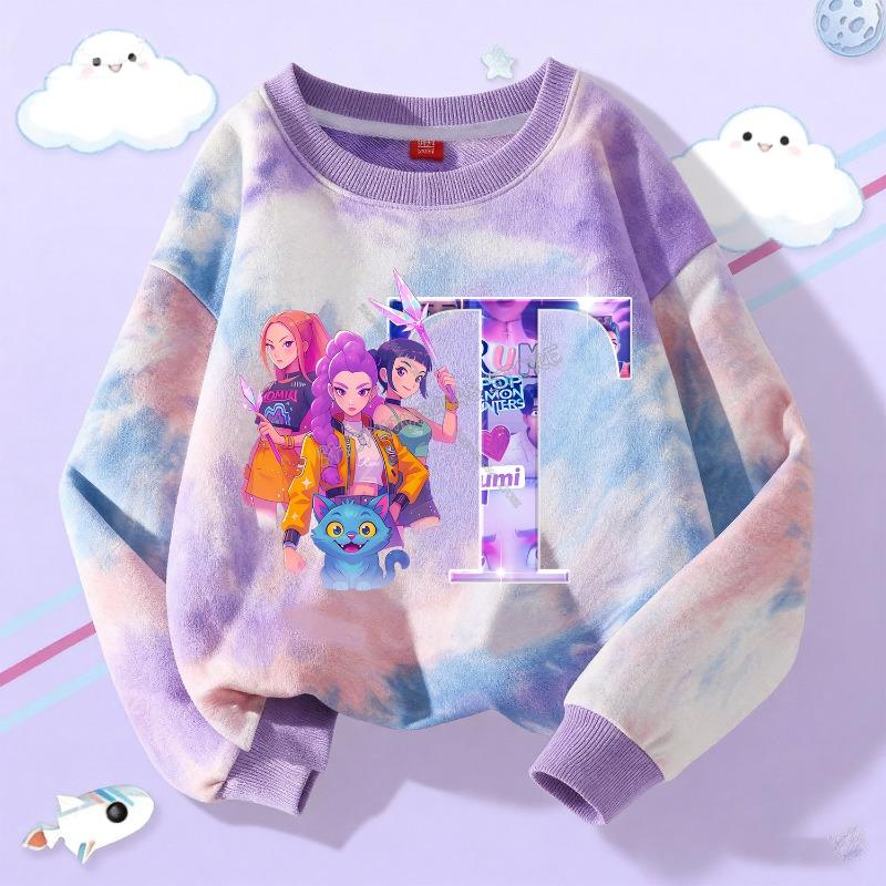 Spring And Autumn KPop Demon Hunters 3D Print T Shirt Kids Girl Streetwear Women's Outdoor Pullover Long Sleeve Top Clothes